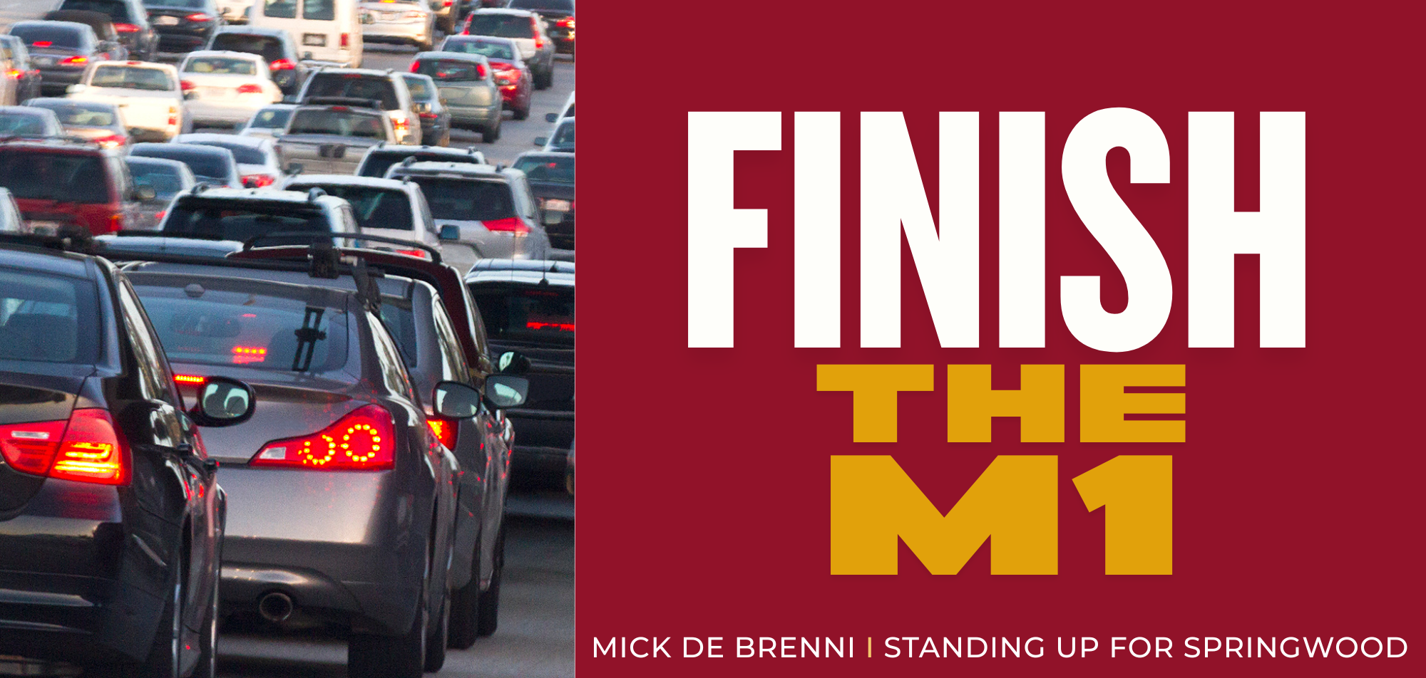 MEDIA RELEASE: Finish the M1 Main Image
